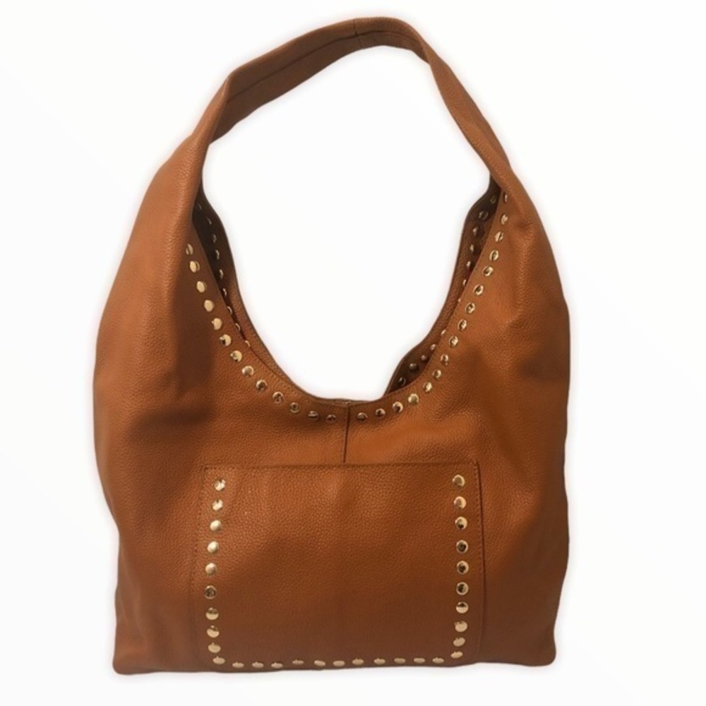 Laggo Mara soft hobo studs light brown leather bag